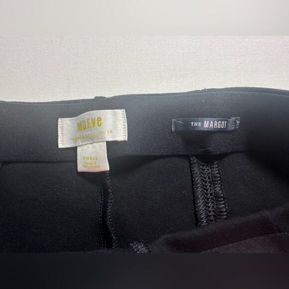 Anthropologie Maeve The Margot Kick Flare Cropped Pants Black Size Small Pull On - Picture 4 of 6